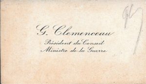 CDV Clemenceau & initiales