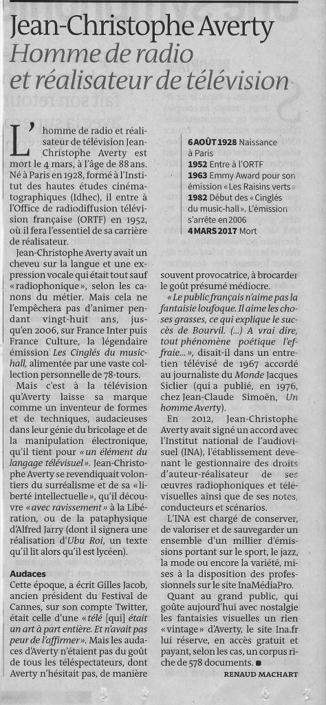 Averty Le Monde 7 mars 2017